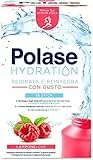 Polase Hydration, Integratore Alimentare Sali Minerali con Magnesio e Potassio e Vitamina C, Per la Tua Attività Fisica, Reidrata e Reintegra, Senza Glutine, Gusto Lampone, 18 sticks