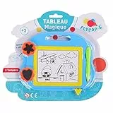 Flypop's - Tavolo Magico - Disegno - 030623LIN - Blu - Plastica - Hobby Creativo - Giocattolo per Bambini - creatività - Arte - 18 cm x 14 cm - A Partire dai 3 Anni