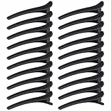 MELLIEX 20 Pezzi Fermagli per Capelli Professionali, Clip Capelli a Becco d'Anatra in Plastica Fermagli per Capelli per Donne Ragazze - Nero