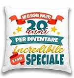 12Print Cuscino regalo 20 anni. Idea regalo di compleanno e per natale per ragazzo e ragazza di 20 anni. (Con imbottitura 38x38) 20 anni