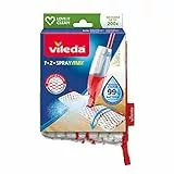 Vileda 1.2 Spray Max Panno Ricambio, Panno in microfibra riutilizzabile, Lavabile in lavatrice a 60°, Per tutti i tipi di pavimenti, Rimuove oltre il 99% di batteri e virus, Vileda Love It Clean