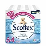 Scottex Carta Igienica Pulito Completo Salvaspazio, Confezione da 64 Rotoli