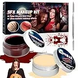 Lets Joy Halloween Sangue Finto Set, Trucchi Halloween Make up Kit, Sangue Coagulato, Halloween Cicatrici Finte, Halloween Effetti Speciali Trucco, Realistico Horror Makeup Cosplay