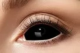 Eyecatcher 84091541-s03 - Lenti a contatto colorate Sclera, 1 paio, per 6 mesi, per carnevale, Halloween, colore: nero