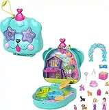 Polly Pocket - Cofanetto Il Compleanno del Cagnolino, Playset con 2 Micro Bambole e 14 Accessori, Giocattolo da Viaggio Tascabile, Giocattolo per Bambini 4+ anni, HKV30