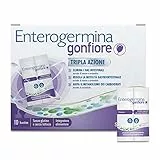 Enterogermina Gonfiore, Integratore Alimentare con Probiotici, Enzimi Digestivi e Fermenti Lattici per Adulti Contro Gonfiore Addominale, 10 Bustine Gusto Pesca