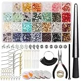 Kit per la Creazione di Gioielli con Perline Cristallo, Kalolary 28 Colori Anelli Pietra Naturale