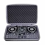 XANAD - Custodia per Pioneer DJ DDJ-200 Smart DJ Controller,Custodia rigida da viaggio per viaggio, colore: Nero (fodera grigia)