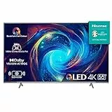 Hisense 55' QLED 4K 2023 55E77KQ PRO, Smart TV VIDAA U7, Dolby Vision IQ, HDR 10+ Adaptive, 144Hz Game Mode PRO, Alexa Built-in, VIDAA Voice, Tuner DVB-T2/S2 HEVC 10, lativù 4K