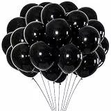 JARTTY Palloncini Neri Palloncino Nero 100 Pezzi 12 Pollici Metallizzati Opachi Lattice Elio Festa Compleanno Halloween Matrimonio Laurea Addio Nubilato Anniversario Decorazioni