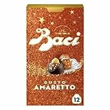 BACI PERUGINA Gusto Amaretto Cioccolatini Fondenti ripieni al Gianduia e gusto di Biscotto Amaretto, Scatola 150g