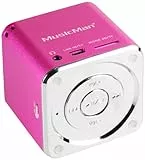 MusicMan Mini Soundstation Altoparlante Portatile - Lettore MP3, USB, Supporto per Scheda MicroSD, 5 Ore di Riproduzione Batteria Ricaricabile - Ideale per viaggiare (Rosa)