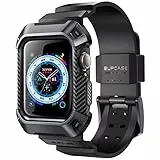 SUPCASE [Unicorn Beetle Pro Progettato per Apple Watch Serie 7/6/SE/5/4 [45/44mm], robusto caso di protezione con cinturino (nero)