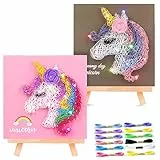 Tacobear Unicorno Kit di Arte con Luce a LED per Bambini Bricolage Creativo Fai da Te Unicorno Kit per Attività di Giochi Compleanno Regalo per Ragazze e Ragazzi 8 9 10 11 12 Anni