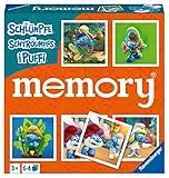 Ravensburger - Memory® Versione Puffi, 64 Tessere, Gioco Da Tavolo, 3+ Anni