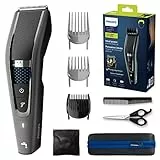 PHILIPS Hair Clipper Serie 7000 Regolacapelli Con Tecnologia Trim-N-Flow Pro, Modello Hc7650/15, Argento Nero