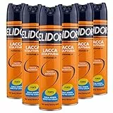 Elidor Lacca Sculptural, Fissaggio Forte, Lacca per Capelli Professionale, Fissa Senza Appesantire, Protezione UV - 6 x 300 ML
