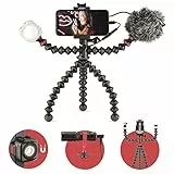 JOBY GorillaPod Mobile Vlogging Kit (Supporto Smartphone, Microfono Wavo Mobile, Luce LED Beamo Mini), Treppiede Flessibile, Treppiede Smartphone con Luce, Treppiede Gopro, Vlogging, Streaming