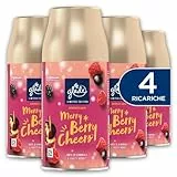Glade Automatic Spray Ricarica, Profumatore per Ambienti, Fragranza Merry Berry Cheers, Formato Scorta da 4 Ricariche da 269 ml