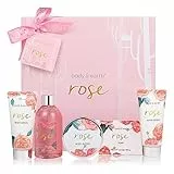Body & Earth Set Crema Regalo Donna 5 Pezzi, Confezione Idee Regalo Donna San Valentino, Compleanno, Anniversario o Festa, Profumo Rosa,Regalo Festa Della Mamma