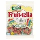 Fruittella Bites Frizz, Caramelle Gommose, Gusto Frutta Assortita, Con Succo di Frutta, Senza Gelatina Animale, 1 busta Da 140 Grammi