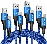 Cavo USB C[4Pezzi, 1m 2m 2m 3m],DRLIPEW Nylon Cavo USB Tipo C Ricarica Rapida e Trasmissione USB Type C Cable per Samsung Galaxy S21 S20 S10 S9 S8 Plus,A20 A50 A70 A20e,Note 9 8,Xiaomi Mi A2 Mi 9 Mi 8