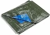 kippen 6064GS - Telone Occhiellato Bicolore con Grammatura da 90 g/m². Taglia 3x3 (9 m²) Verde/Blu