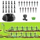 Mdlufee Kit sistema di irrigazione 20M, sistema di irrigazione de giardino, kit di irrigazione a goccia per piante, con nuovo connettore rapido, Automatica irrigazione per Giardino Serra Impianto