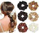 SHIYOUO Scrunchies per Capelli in Raso, Elastico in Scrunchies, Set Elastici Capelli Stoffa Raso per Donne Ragazze
