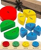 Jaques of London Frazioni Giocattolo Puzzle Montessori - Impariamo Le frazioni Giocattoli di Legno - Giocattoli educativi Perfetti - dal 1795