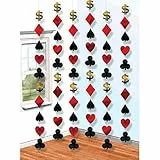 Amscan Internazionale Hanging String Decorazioni Casinò, Confezione da 6