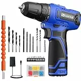 FADAKWALT 12V Avvitatore a Batteria, Trapano Avvitatore Batteria al Litio 1.3Ah, Avvitatore Elettrico Max 35N.m (310 In-Lbs), Set di Trapano Elettrico, 20+1 Coppia, Per La Casa e Il Giardino