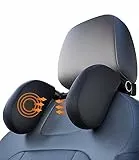 Zawaer Poggiatesta Auto, Poggiatesta Auto Bambini, Supporto Testa Seggiolino Auto,Supporto per Collo per Testa Staccabile E 180° Regolabile Cuscino Cuscino Auto da Viaggio per Bambini/Adulti. nero