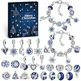 WEVOL Calendario Avvento Gioielli 2023 Bambina Donna, Calendario Avvento Bracciale Bambini Kinder Fai da Te, Calendario Dell Avvento Braccialetti Regalini Sorprese Regalo di Natale per Ragazza Donna