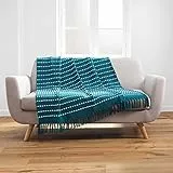 Douceur d'Intérieur Coperta Cayenna, blu, 125 x 150 cm