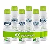 Neutro Roberts, Deodorante Spray Fresco Verde, con Té Verde e Lime, Zero Sali di Alluminio, Zero Macchie, Deodorante Uomo e Donna - 6 Flaconi da 150 ml - Esclusiva Amazon