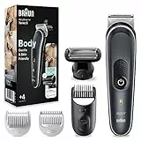 Braun Series 5 Rasoio Elettrico Corpo Uomo, per Petto, Ascelle, Inguine E Zone Sensibili, Con Pettini Da 1 mm A 11 mm, Tecnologia SkinShield, 100 Min Autonomia Senza Fili, BG5360