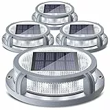 Siedinlar Solar Garden Light Luci solari all'aperto 2 modalità bianco freddo/bianco caldo Luce 16 LED impermeabile per il giardino Sentiero Passo 4 Pezzi