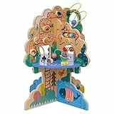 Manhattan Toy Avventura Parco Giochi Adventure-Centro attività in Legno per Bambini, con alianti, Pista di Abacus, filatori, Giocattoli Primaverili e Corse di Perline, Multicolore, 160810