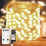 Lucine Led Decorative Catena Luminosa - 25M 250 Led luci natale esterno Interni con spina,Perlina Della Lampada Oversize,Telecomando 8 Modalità Impermeabile Per Decorazioni Natalizie Feste Matrimonio