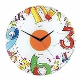 Guzzini - Home, NUMBER Orologio da Parete - Multicolore, 38 x 38 x h2,5 cm - 27270052