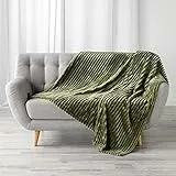 Douceur d'Intérieur Morbidezza interna Kalie, coperta Kaki, 180 x 220 cm