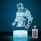 Luce notturna Omega 3D, Whatook, luce illusione regali per ragazzi ragazze, 16 colori che cambiano telecomando decorazione lampade 3D