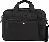 Tommy Hilfiger Borsa Laptop Uomo Essential PU Computer Bag 14 Pollici, Nero (Black), Taglia Unica