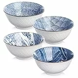 Y YHY - Set di 4 ciotole in ceramica per zuppa, insalata, pasta, riso, 700 ml, lavabili in lavastoviglie e adatti al microonde