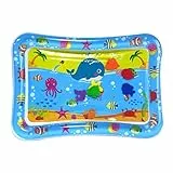 Exslend Tappetino Gonfiabile per Neonati, Tappetino Gonfiabile acqua Neonati Più di 3 6 9 12 Mesi, Tappetino Acqua Neonato per Ginnastica sul Pancino, Balena, 70x50 CM