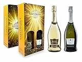 Casa Sant'Orsola Confezione Regalo Pack 1 bottiglia Cuvèe Blanc de Blancs + 1 bottiglia Cuvèe Dolce (2x750ml) Esclusiva Amazon