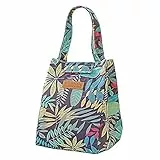 QXuan Borsa Termica Pranzo al Sacco Grande,Portatile Borsa Frigo Riutilizzabile Ideale per Studenti e uffici Cibo e Bevande,per Picnic,Pesca,Scuola,Lavoro (Foglie Scure)