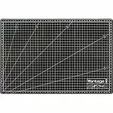 Dahle Vantage - Tappetino da taglio autorigenerante, formato A3, double-face, con griglia, 30 x 45 cm, colore: Nero