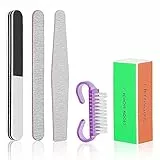 Wovte, set di lime per unghie e tamponi professionali per manicure, strumenti di blocco per unghie, grana 100/180, 5 pezzi